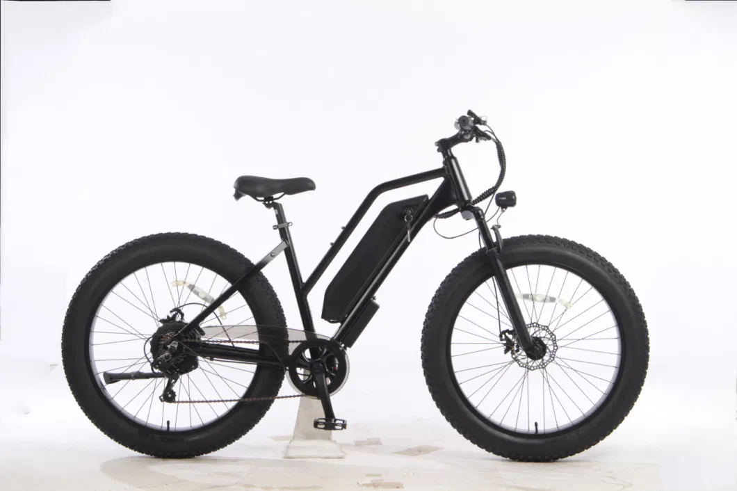 48V 500W Adult Two Wheels 26 Inch 7 Speed Electric Dirt Bike Moped Bicycle Electric Front Suspension Bike Electric Fat Bike